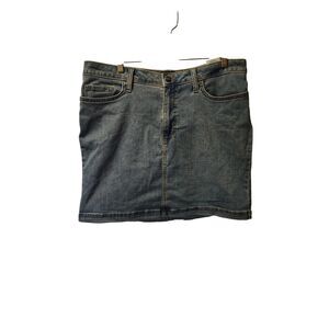 Lee Women's 16 Medium Denim Skirt‎ W/Underlining Shorts.